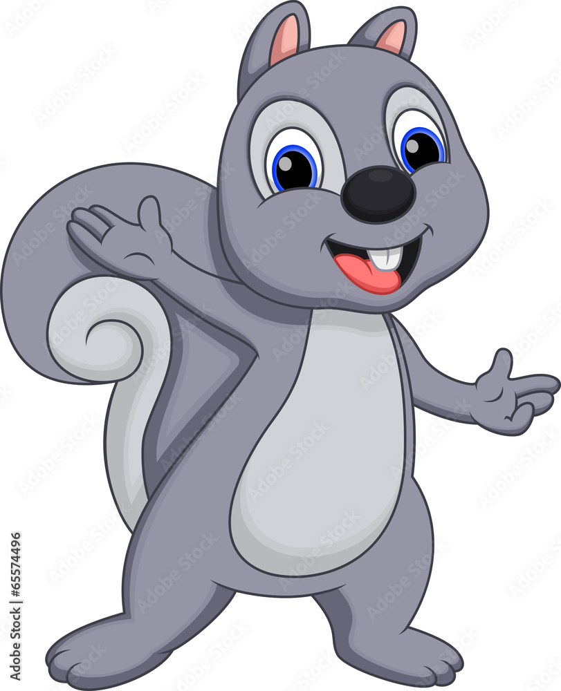 Obraz premium Cute squirrel cartoon