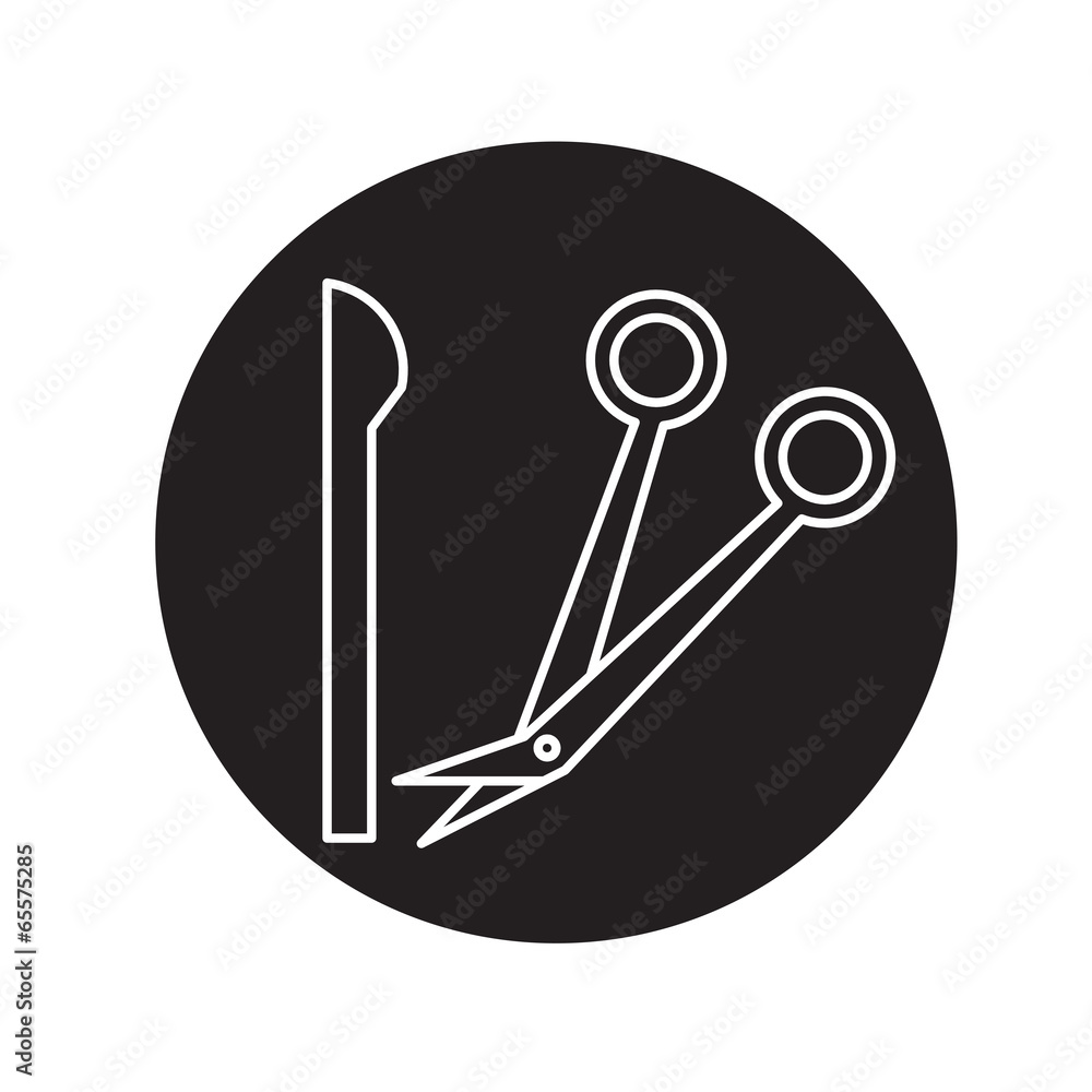 knife and Scissors Doctor icon vector knife and Scissors Doctor icon vector