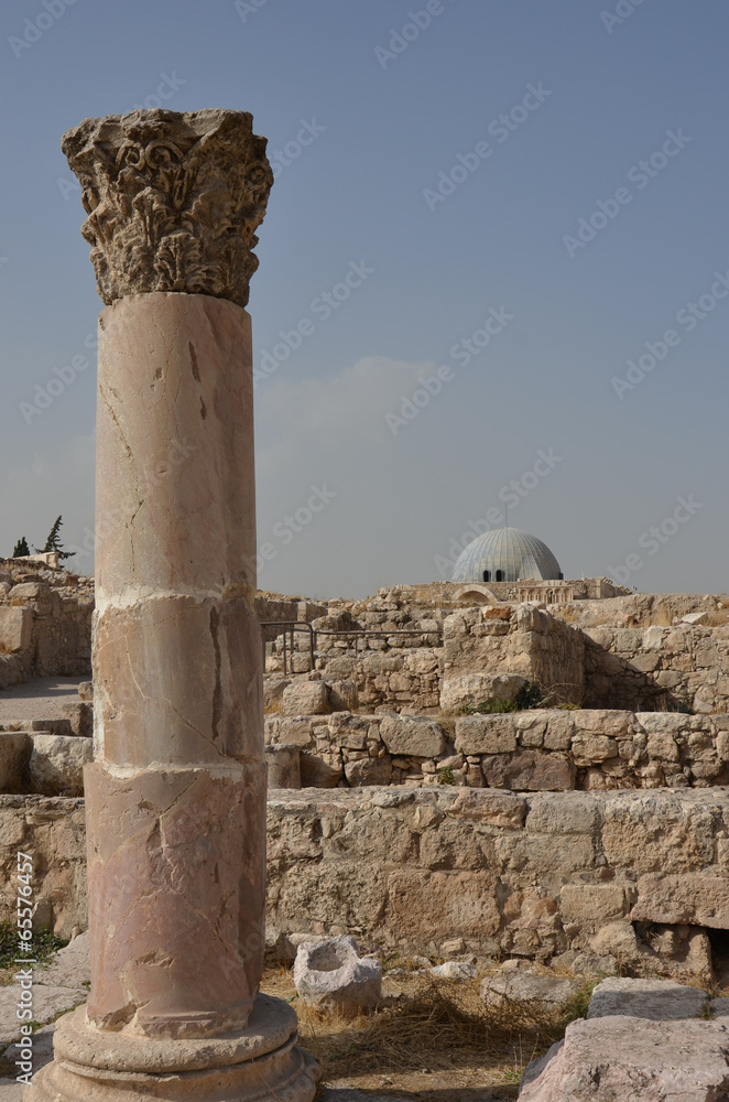Ruins of the Byzantine Church at the Citadel in Amman, Jordan
