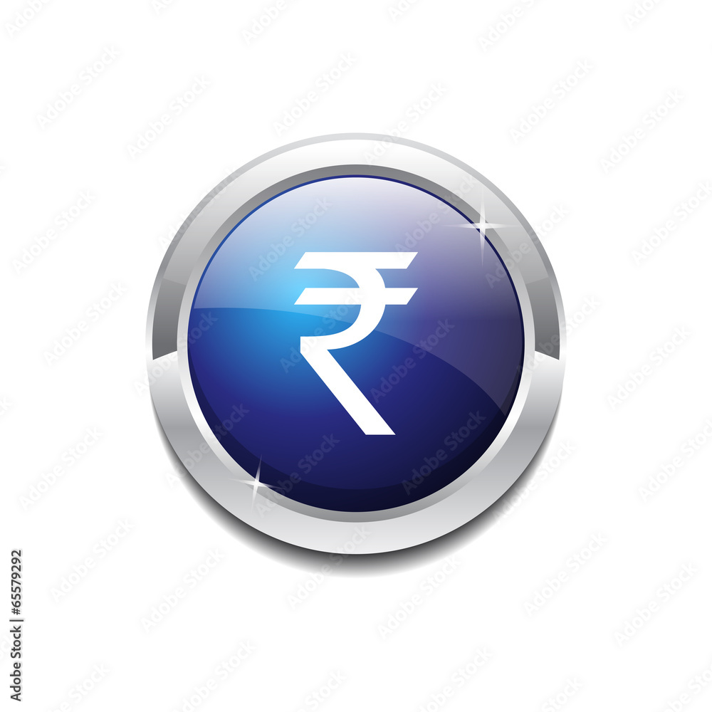 Rupee Currency Sign Circular Vector Blue Web Icon Button Rupee Currency Sign Circular Vector Blue Web Icon Button