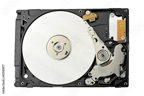 Harddisk isolated on white background.