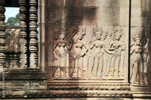 Details on the emple Ankgor Wat in Cambodia. photo