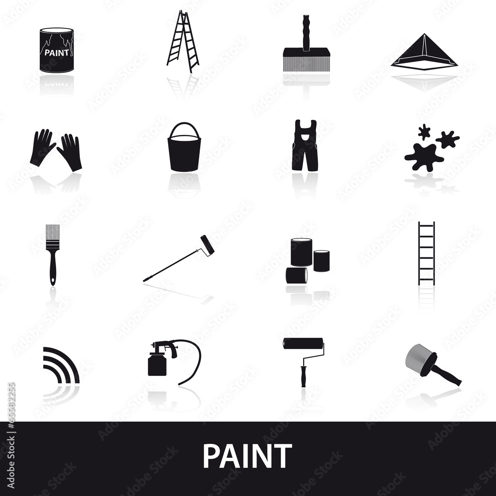 paint icons set eps10 paint icons set eps10