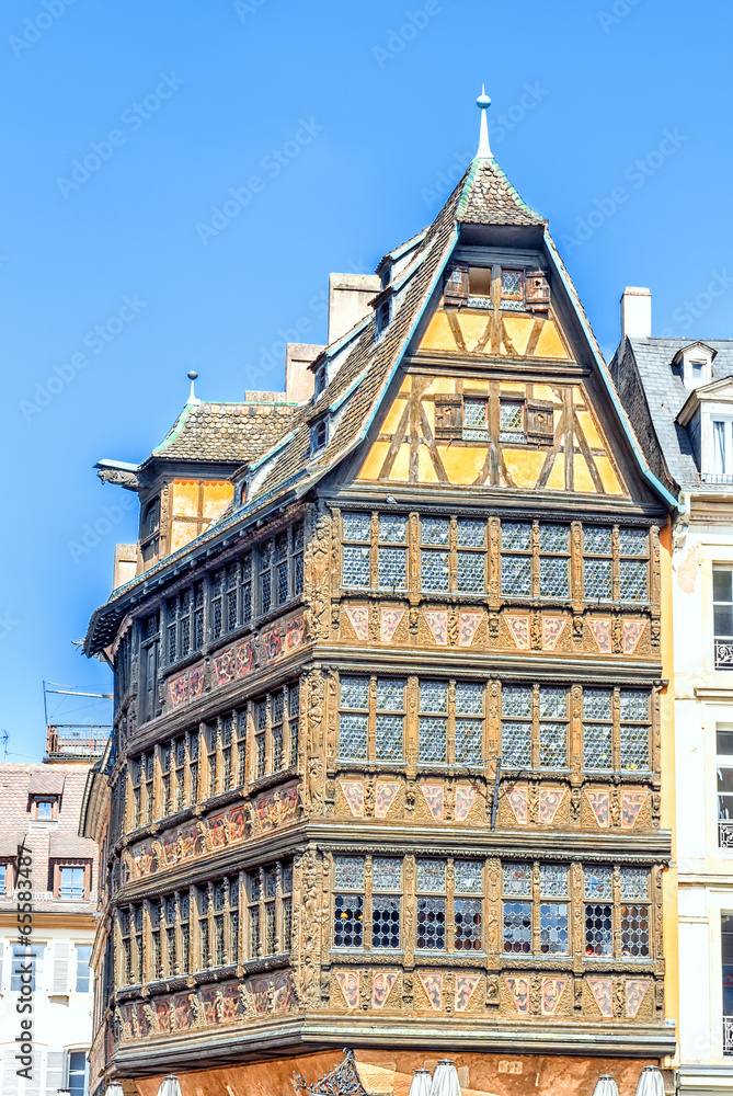 Historical buildings in Strasbourg, France. Europe.