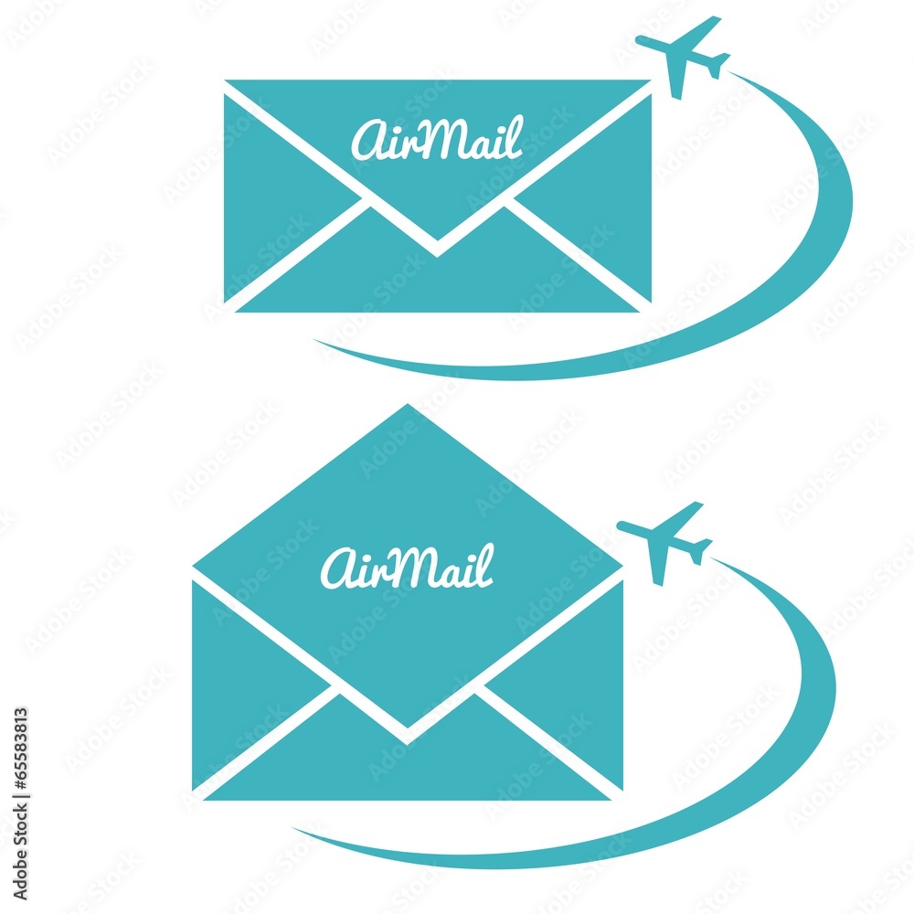 envelope with air mail sign envelope with air mail sign