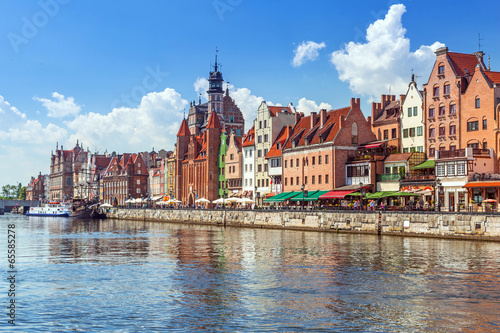 Old town of Gdansk at Motlawa river, Poland #65585278