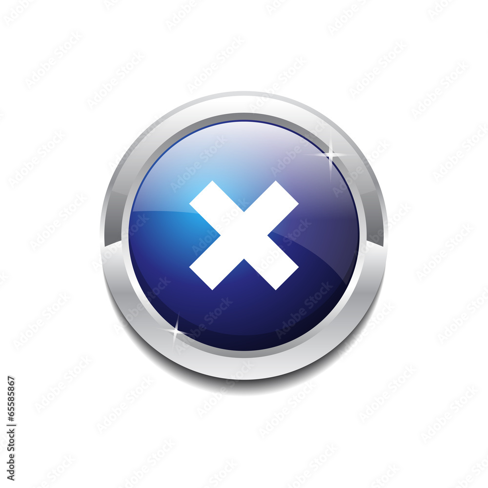 Cross Circular Blue Vector Web Button Icon Cross Circular Blue Vector Web Button Icon