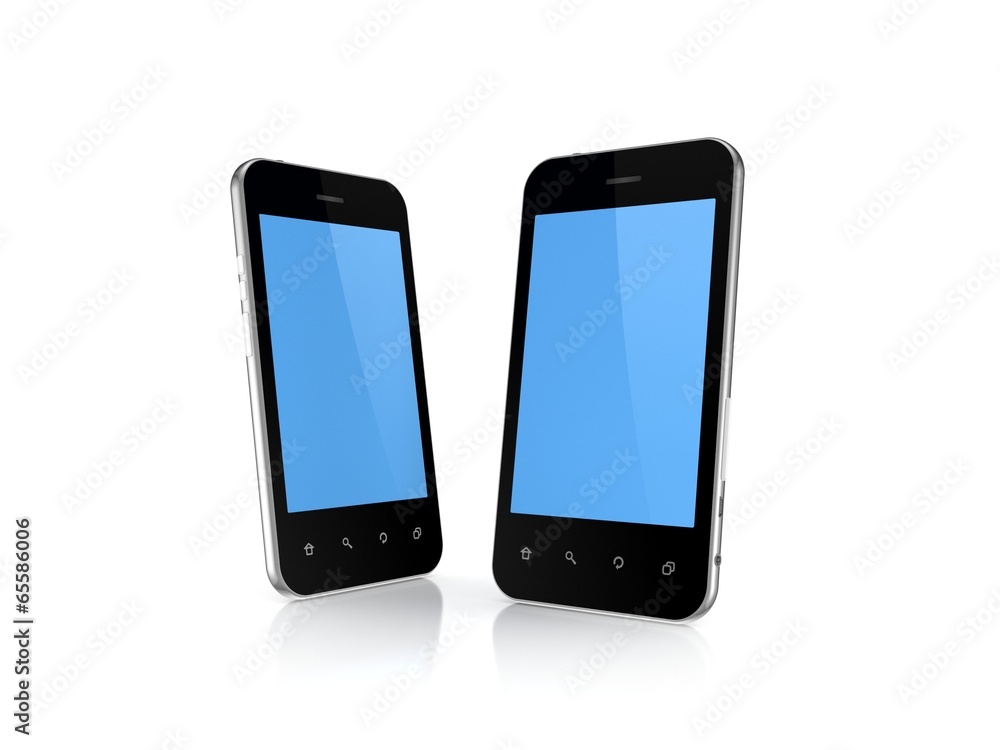 Modern mobile phone with empty screen. Modern mobile phone with empty screen.