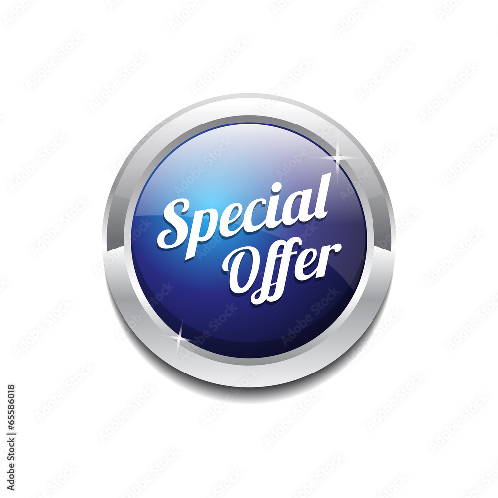 Special Offer Blue Vector Icon Button Special Offer Blue Vector Icon Button