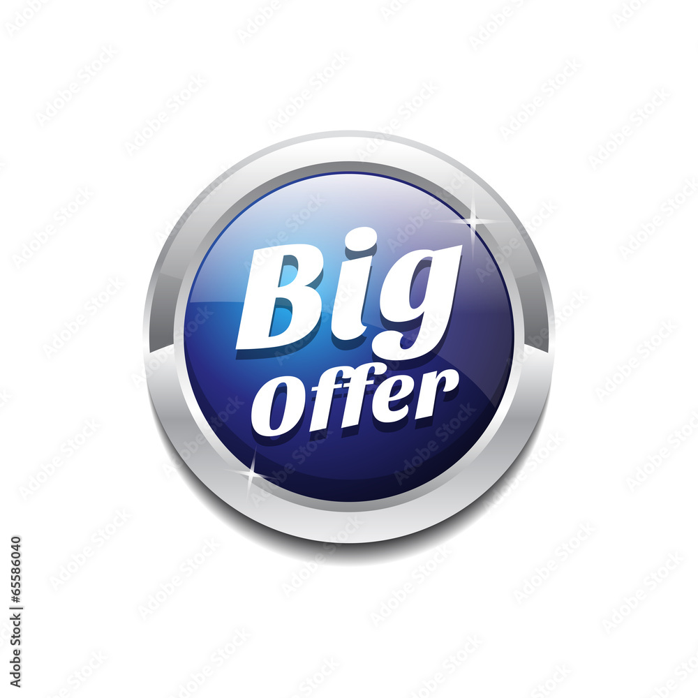 Big Offer Glossy Shiny Circular Vector Button Big Offer Glossy Shiny Circular Vector Button