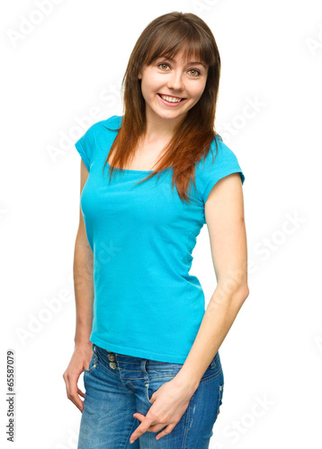 Portrait of a happy young woman