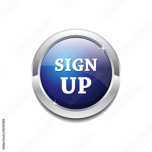 Free Download Sign Up Vector Button Icon - GFXLoad