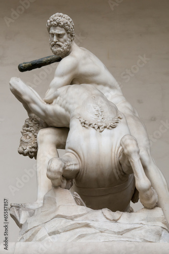 Hercules beating the centaur Nessus florence italy