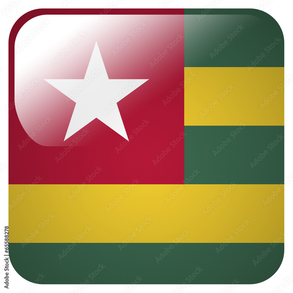 Glossy icon with flag of Togo Glossy icon with flag of Togo