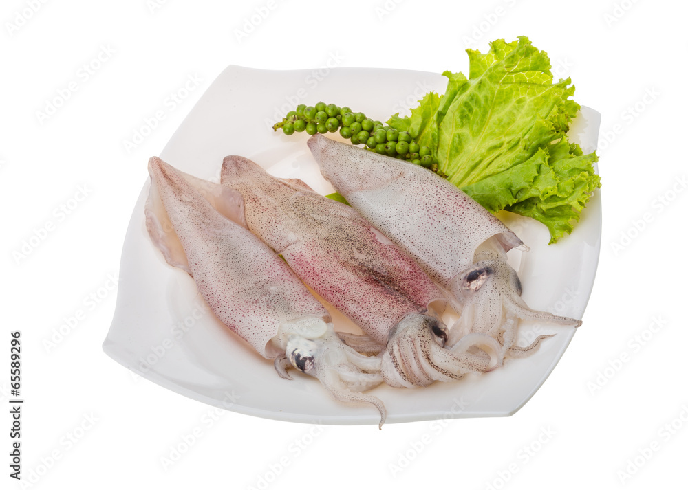 Raw calamari Raw calamari