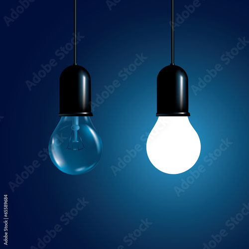 Hanging light bulbs