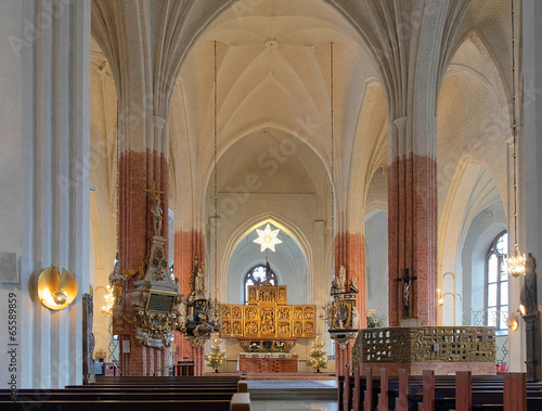 Obraz na płótnie Interior of the Vasteras Cathedral, Sweden w salonie
