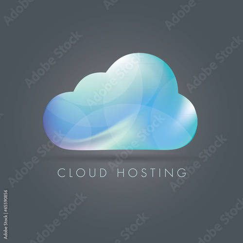 cloud hosting background vector image