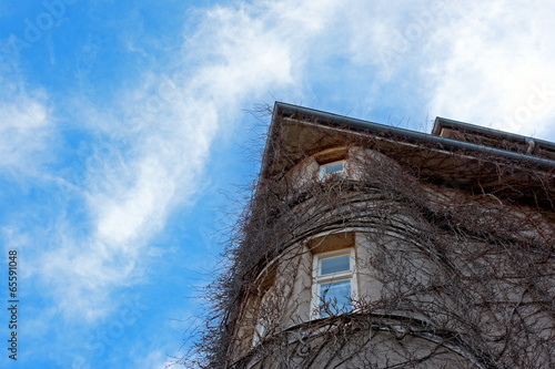 old building with light blue sky