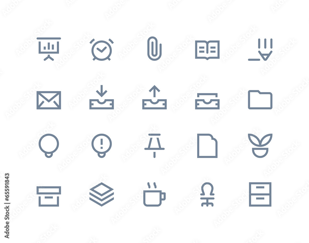 Office icons. Line series Office icons. Line series