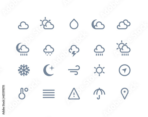 Weather icons. Line series