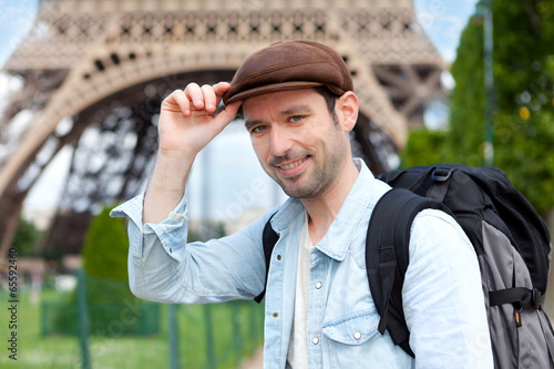 Young attractive traveler in Paris