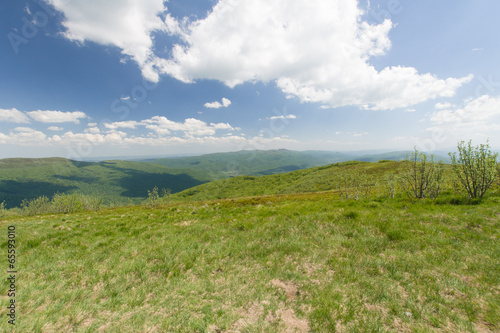 W górach, widok z Małej Rawki, Bieszczady Polska