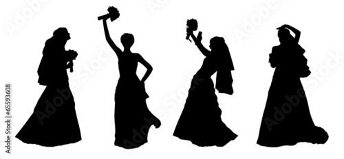 Foto bride silhouettes set 2