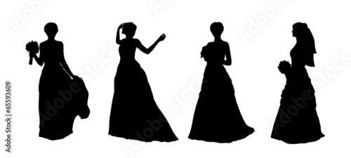 Foto bride silhouettes set 1