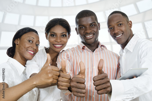 For african business partners / students thumb up