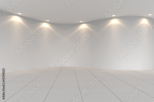 curve white empty room
