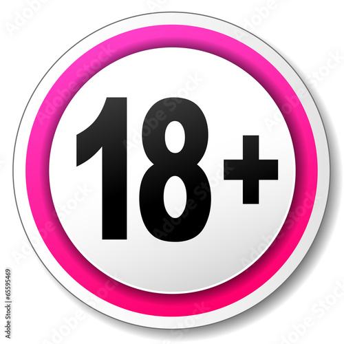 Vector adult contents icon