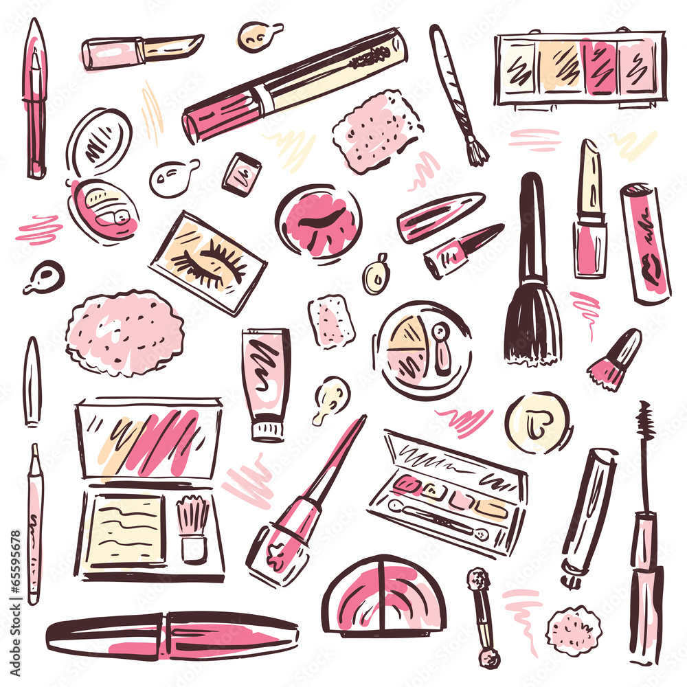 Cosmetics. Makeup set. Cosmetics. Makeup set.