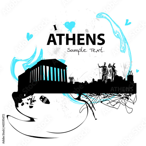 Athen-skyline abstract