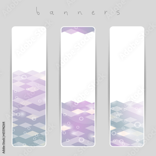 Pastel geometric banners.
