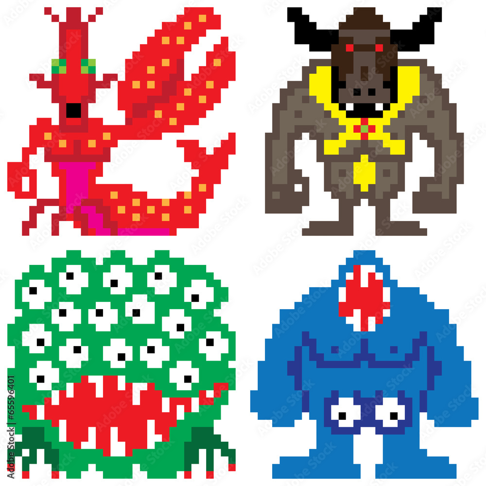 worse terror horror monster eight bit pixel art worse terror horror monster eight bit pixel art