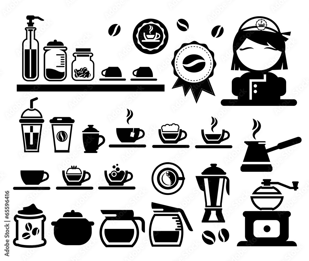 coffee icons set vector coffee icons set vector