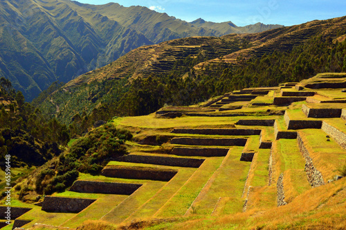 Andenes agrícolas en Chinchero. Perú photo