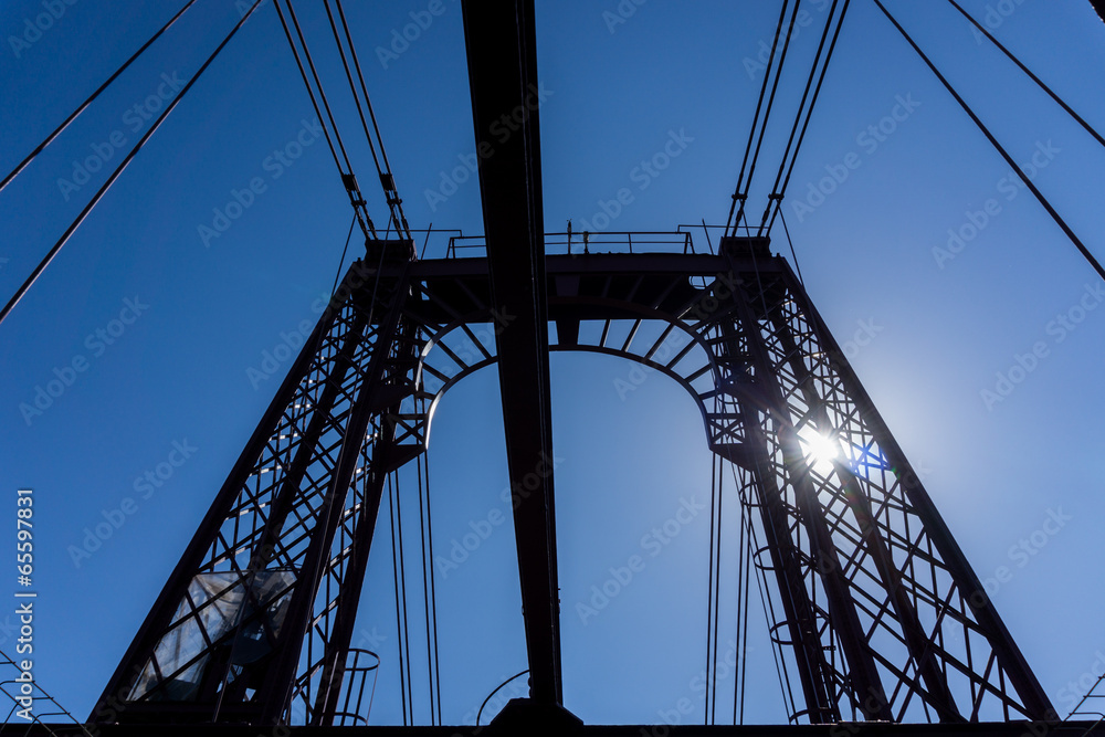 Fototapeta premium Top of the Bizkaia suspension bridge