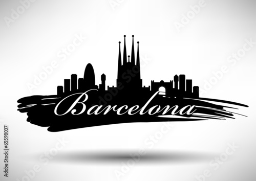 Photography Barcelona City Typography Design