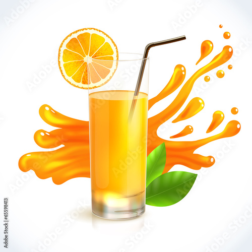 Orange juice splash