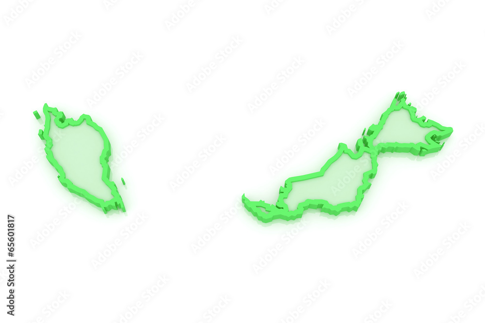 Fototapeta premium Map of Malaysia.