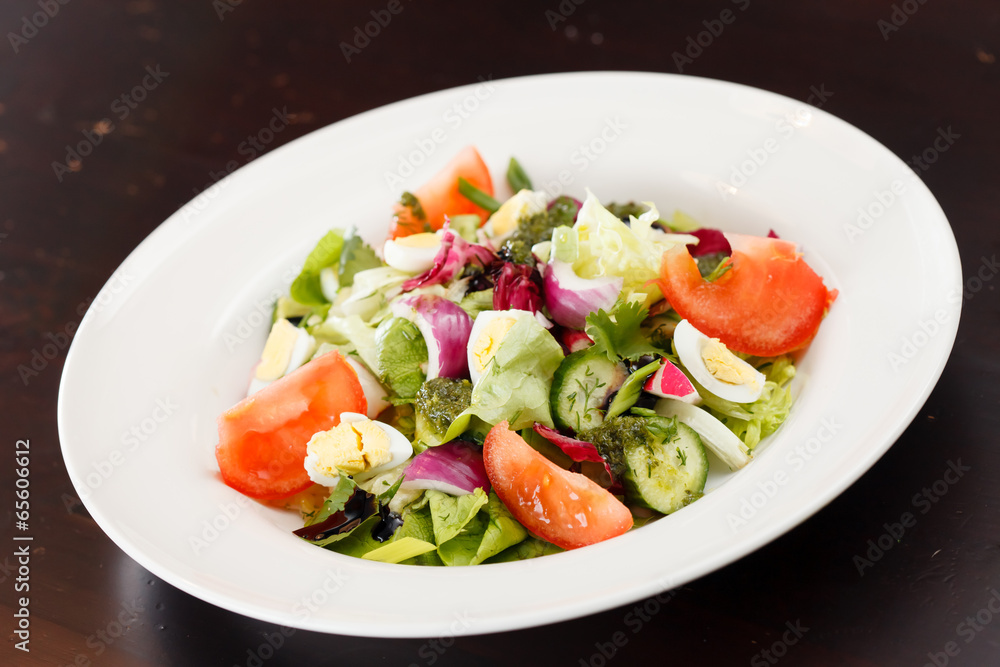 vegetable salad with egg vegetable salad with egg