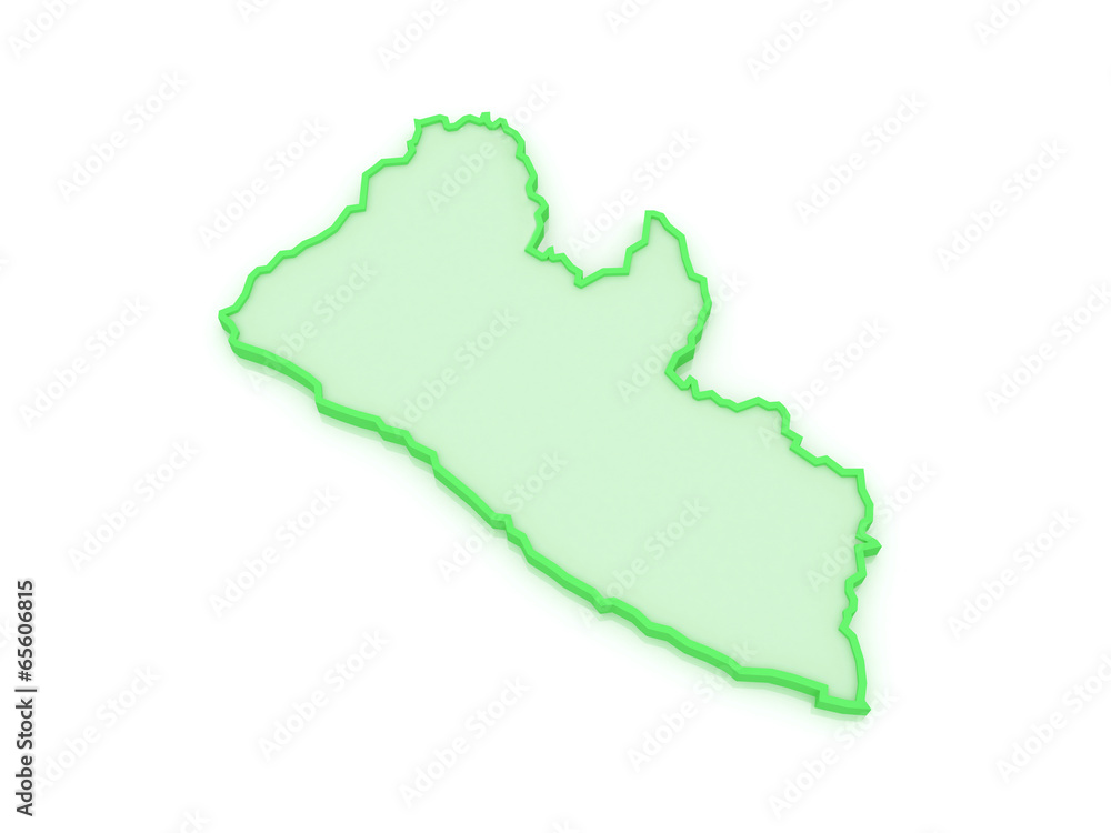 Fototapeta premium Map of Liberia.