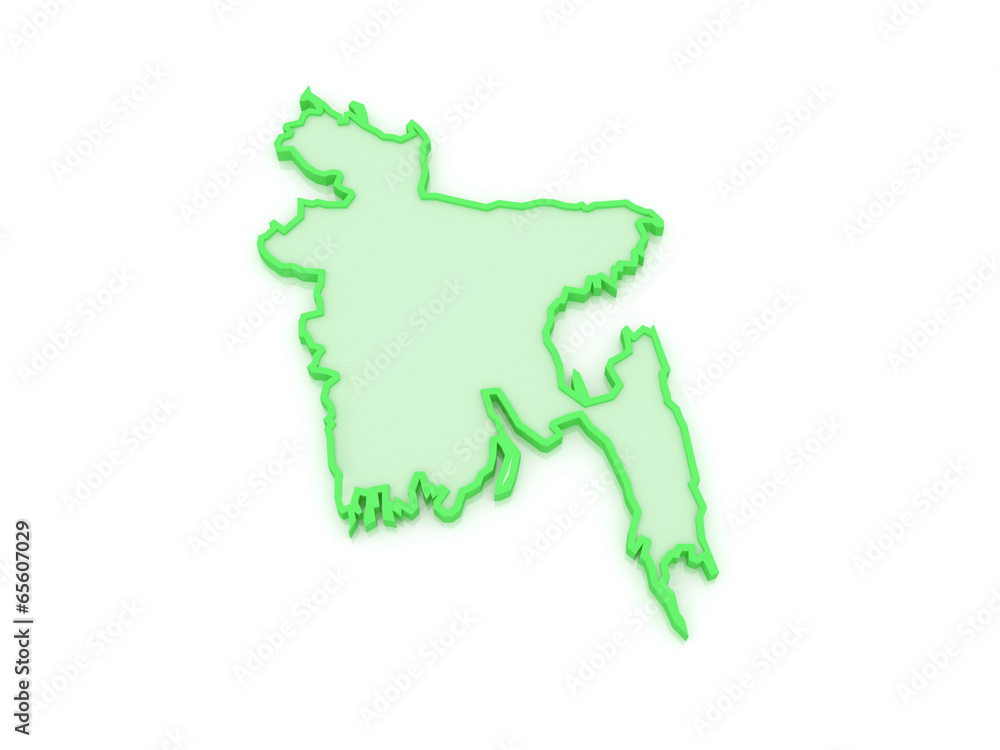 Fototapeta premium Map of Bangladesh.