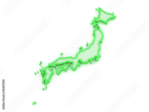 Map of Japan.