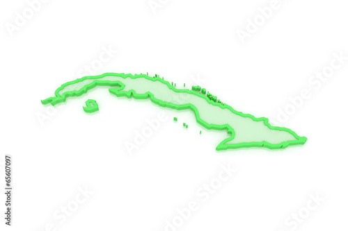 Map of Cuba.