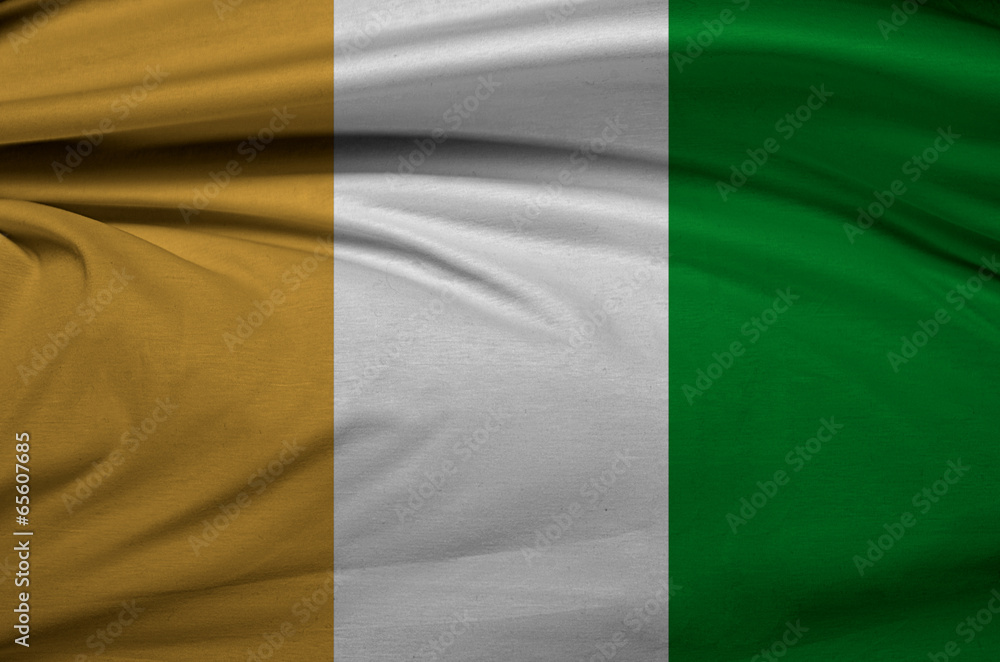 Waving flag of Ivory Coast