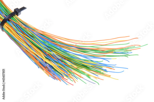 Multicolored telecommunication cables 