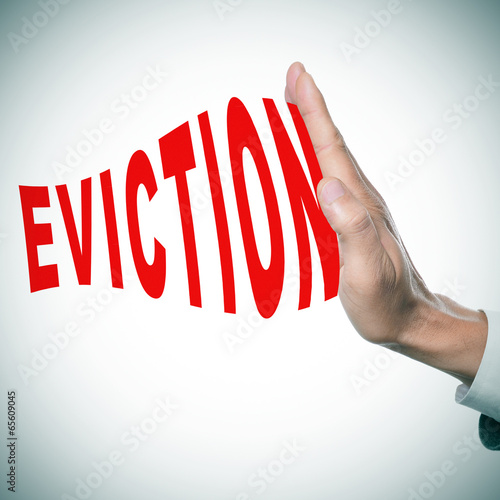 Obraz na płótnie stop eviction
